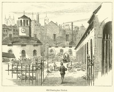 Old Farringdon Market (gravering) av English School