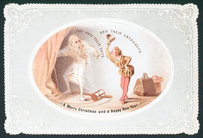 Old Father Time, julekort av English School