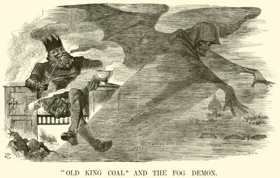 "Old King Coal" og tåkedemonen (gravering) av English School