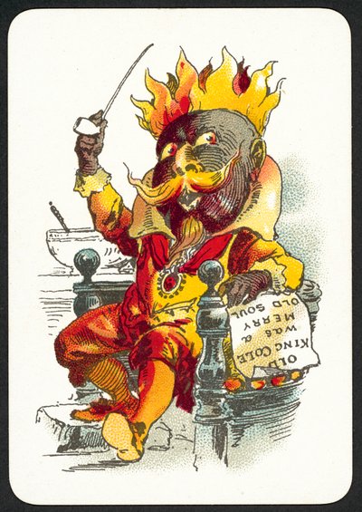 Old King Cole Was A Merry Old Soul (farge litho) av English School