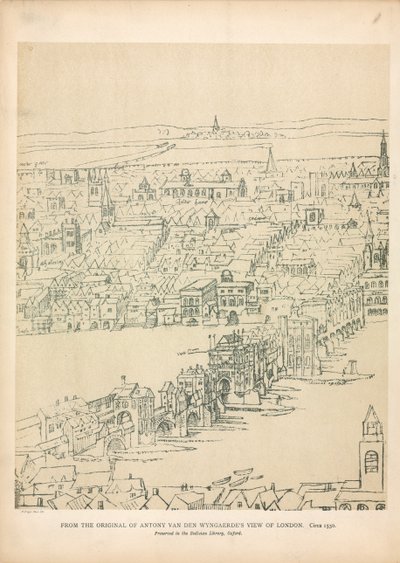 Old London Bridge av English School