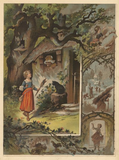 Gammel gåsemor (chromolitho) av English School