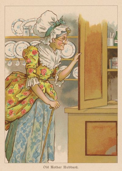 Gamle mor Hubbard (kromolitho) av English School