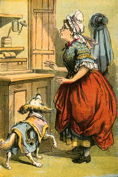 Gamle mor Hubbard og hunden hennes av English School
