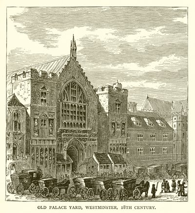 Old Palace Yard, Westminster, 1700-tallet av English School
