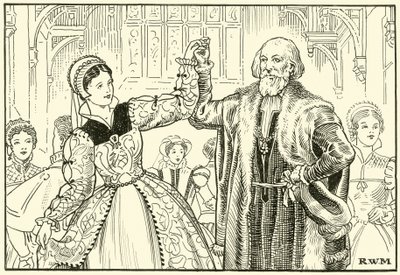 Old Sebastian Cabot Dancing (blekk på papir) av English School