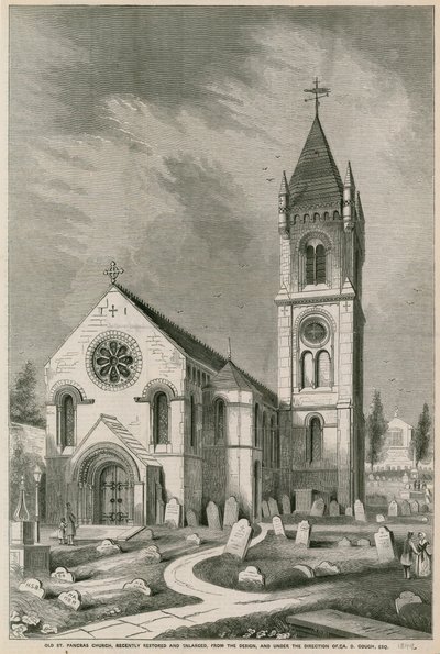 Old St Pancras Church, London, nylig restaurert og utvidet av English School