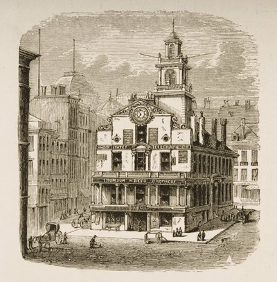Old State House, Boston, ca. 1870, fra 