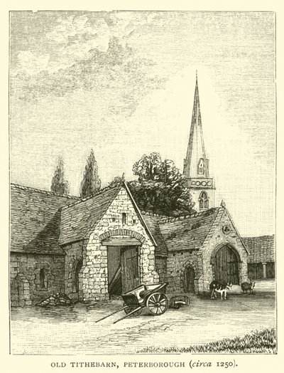 Old Tithebarn, Peterborough, rundt 1250 av English School