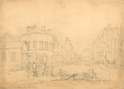 Old White Conduit House, Pentonville, London; skisse av English School