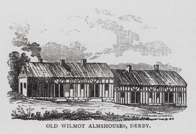 Old Wilmot Almshouses, Derby (gravering) av English School