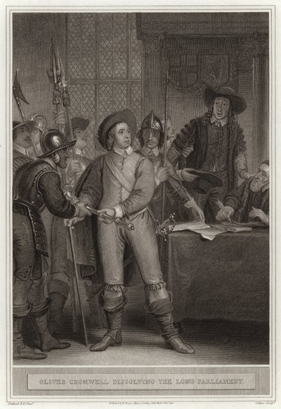 Oliver Cromwell oppløser det lange parlamentet av English School