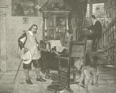 Oliver Cromwell besøker Milton av English School