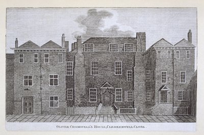 Haus von Oliver Cromwell, Clerkenwell Close, 19. Jahrhundert von English School