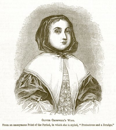 Oliver Cromwells kone, illustrasjon fra The Pictorial History of England av English School