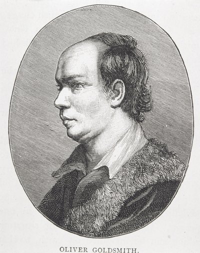 Oliver Goldsmith (1730-74) (gravering) (se også 105778) av English School