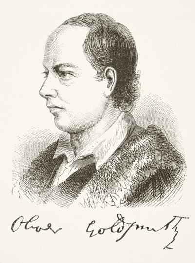 Oliver Goldsmith, fra 'The National and Domestic History of England' av William Hickman Smith Aubrey (1858-1916) publisert London, ca. 1890 av English School
