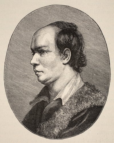 Oliver Goldsmith, illustrasjon fra The Church of England: A History for the People av H.D.M. Spence-Jones, pub. ca. 1910 (sepia-bilde) av English School