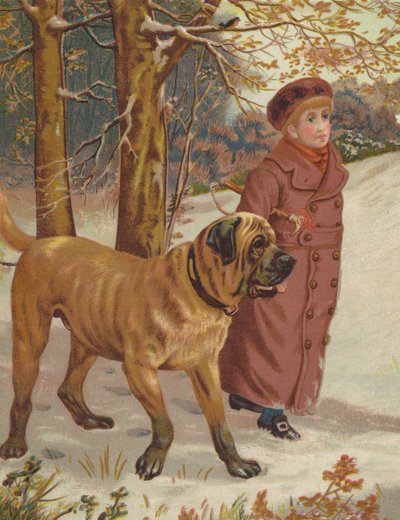 På vakt (kromolitho) av English School