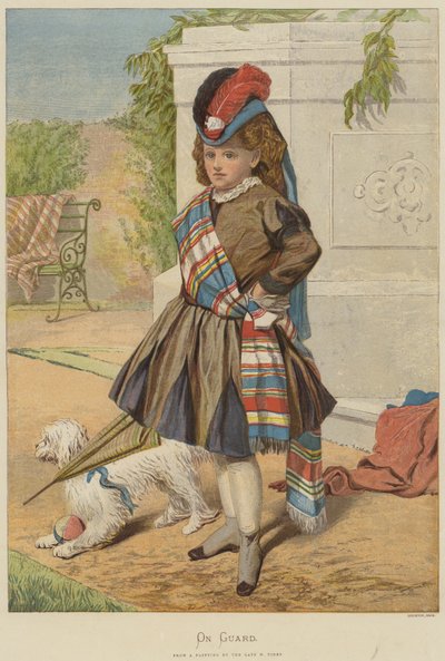På vakt (kromolitho) av English School