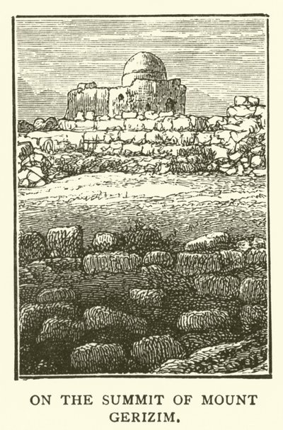 På toppen av Mount Gerizim (gravering) av English School