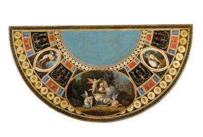 Ett av et par George III te-bord, muligens irsk, ca. 1780 (svart og gull, japansk og polykromt dekorert tre) (se også 3056799-803) av English School