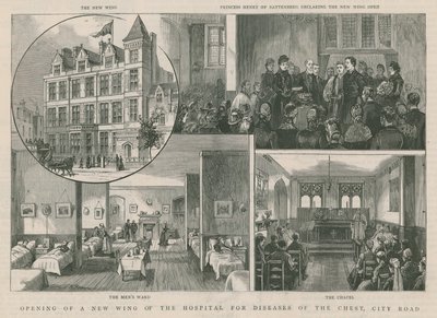 Åpning av en ny fløy av Hospital for Diseases of the Chest, City Road, London av English School