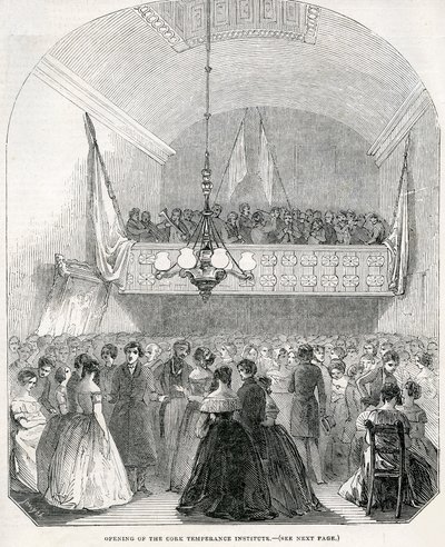 Åpning av Cork Temperance Institute, 1845 av English School