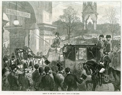 Åpning av Royal Albert Hall av dronning Victoria av English School