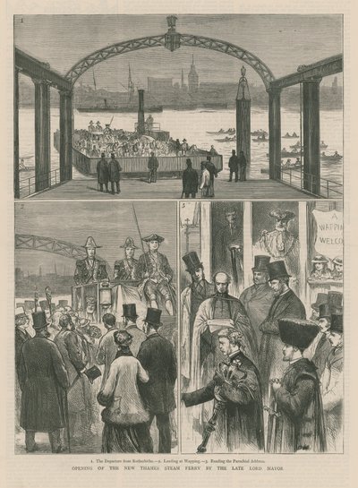 Åpning av den nye Thames dampfergen av English School