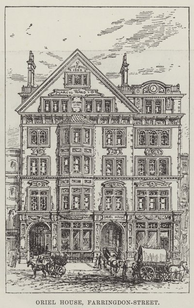 Oriel House, Farringdon-Street (gravering) av English School