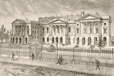 Osgoode Hall, Toronto, Canada (litho) av English School