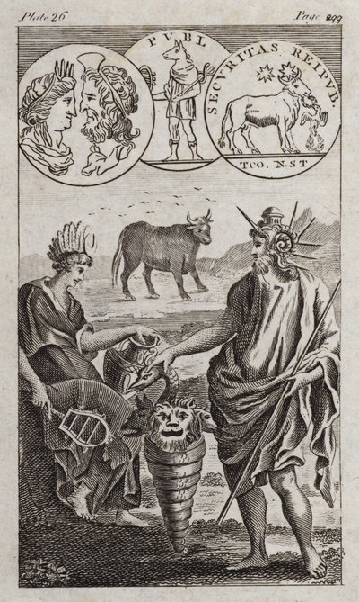 Osiris, Apis, Serapis (gravering) av English School