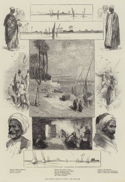Vår spesielle kunstner i Egypt (gravering) av English School