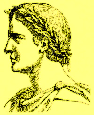 Ovidius Naso, illustrasjon fra The Illustrated History of the World, publisert ca. 1880 (digitalt forbedret bilde) av English School