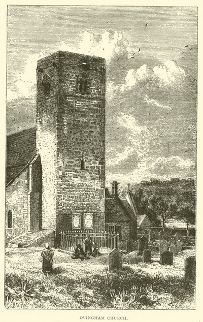 Ovingham kirke (gravering) av English School