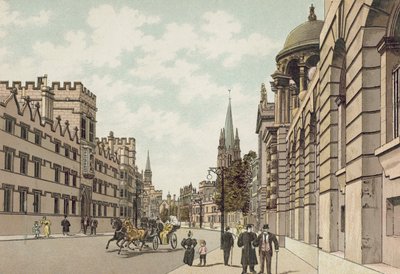 Oxford: High Street (fargelitografi) av English School