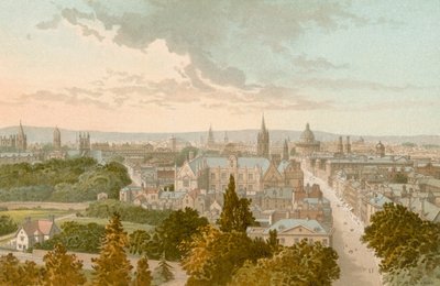 Oxford fra Magdalen Tower av English School