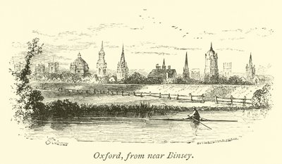 Oxford, fra nær Binsey av English School