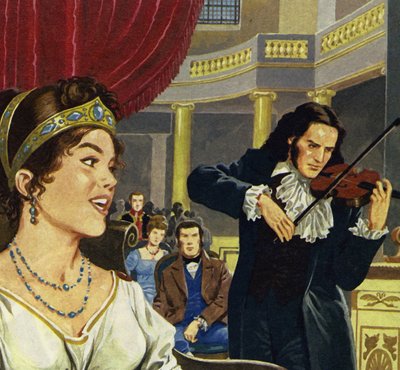 Paganini ble hoffdirigent i Lucca og komponerte sonaten Napoleon av English School