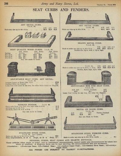 Side fra Army and Navy Stores Catalogue av English School