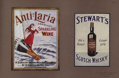 Seite aus Jordans Emaille-Schildern von English School