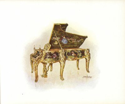 Side fra Steinway & Sons Art Catalog (farge litho) av English School