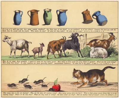Side fra The New Picture Book (farge litho) av English School