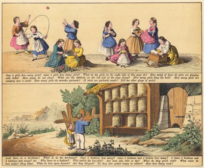 Side fra The New Picture Book (farge litho) av English School