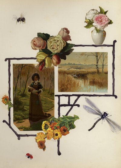 Side fra sen viktoriansk utklippsbok (multimedia) av English School