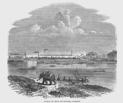 Palace of Shuja Ud Dowlah, Lucknow (engraving) av English School