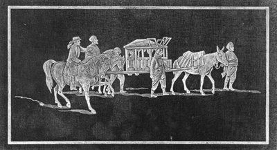 Panel fra forsiden av The Thrones and Palaces of Babylon and Nineveh from Sea to Sea: A Thousand Miles on Horseback av John P. Newman, utgitt 1876 av English School