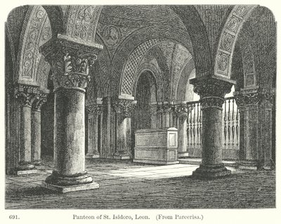 Pantheon av St. Isidor, Løve (gravering) av English School