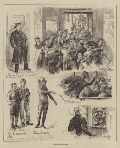 Pantomime-notater (gravering) av English School